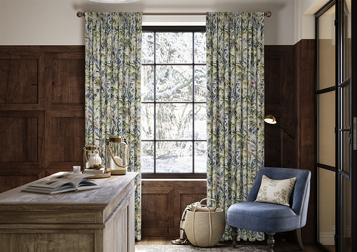 Paradise, Saxon Blue - Made to Measure Curtains - Image 3